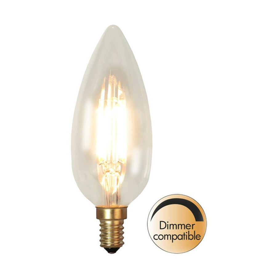 Clear Filament dimmable LED decorative bulb C45 E14 with warm white light and visible filament