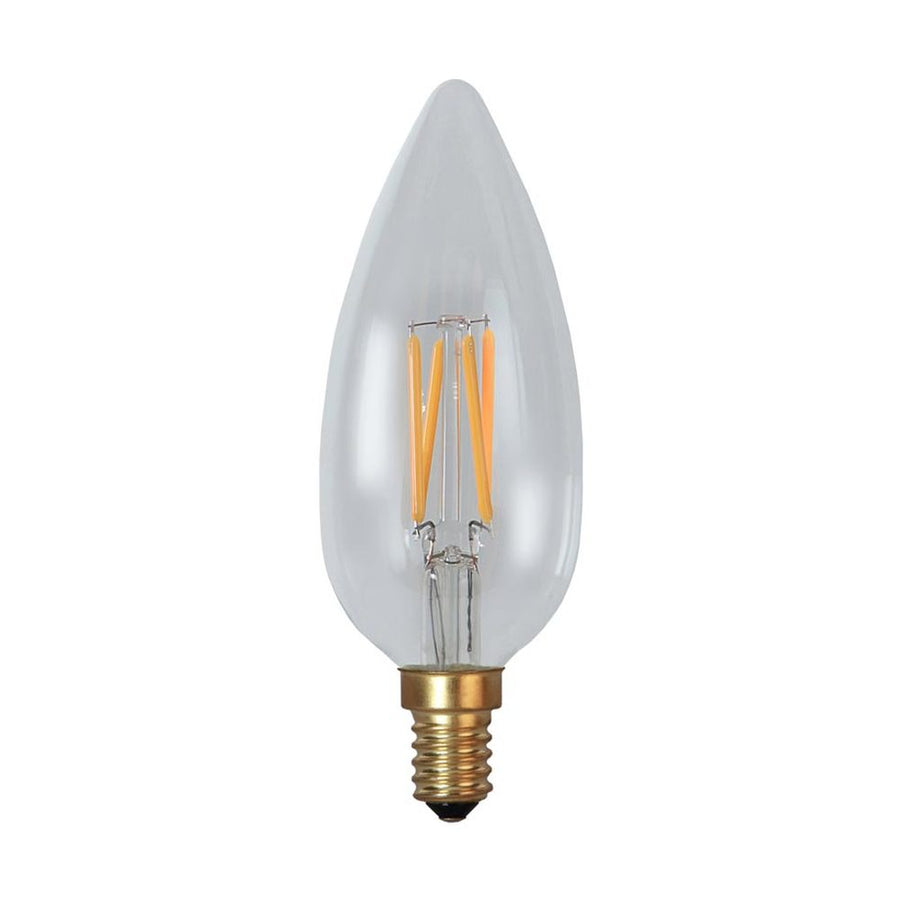 Clear Filament dekorációs izzó. Meleg fehér fényű LED dekorációs izzó áttetsző üveggel.