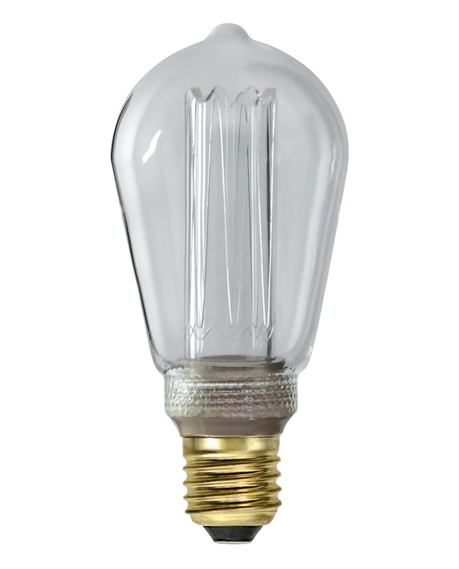 New Generation Classic meleg fehér fényű LED dekorációs izzó áttetsző üveggel.