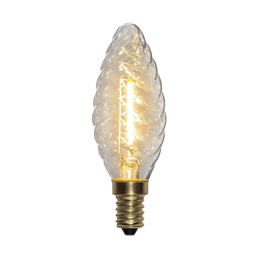 Clear Filament dekorációs izzó. Meleg fehér fényű LED dekorációs izzó áttetsző üveggel.