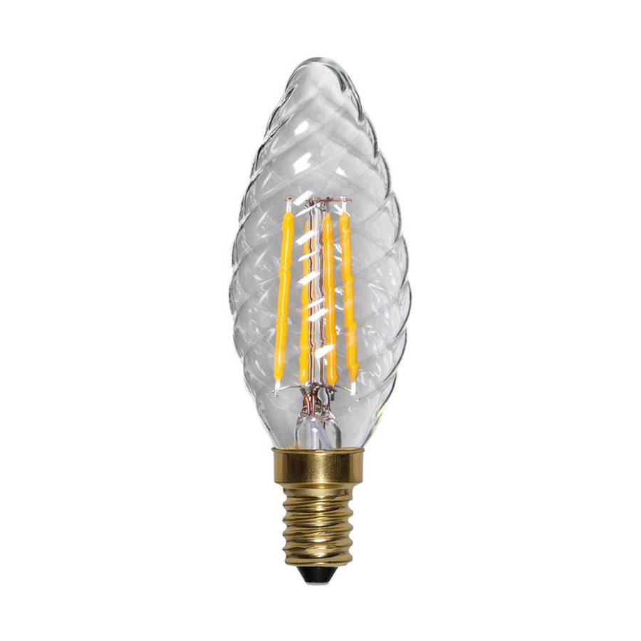 Clear Filament dekorációs izzó. Meleg fehér fényű LED dekorációs izzó áttetsző üveggel.