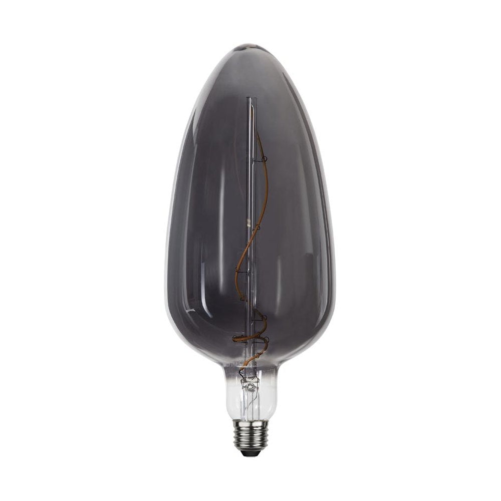 Industrial Vintage meleg fehér fényű, LED dekorációs vintage izzó füstszínű üveggel.