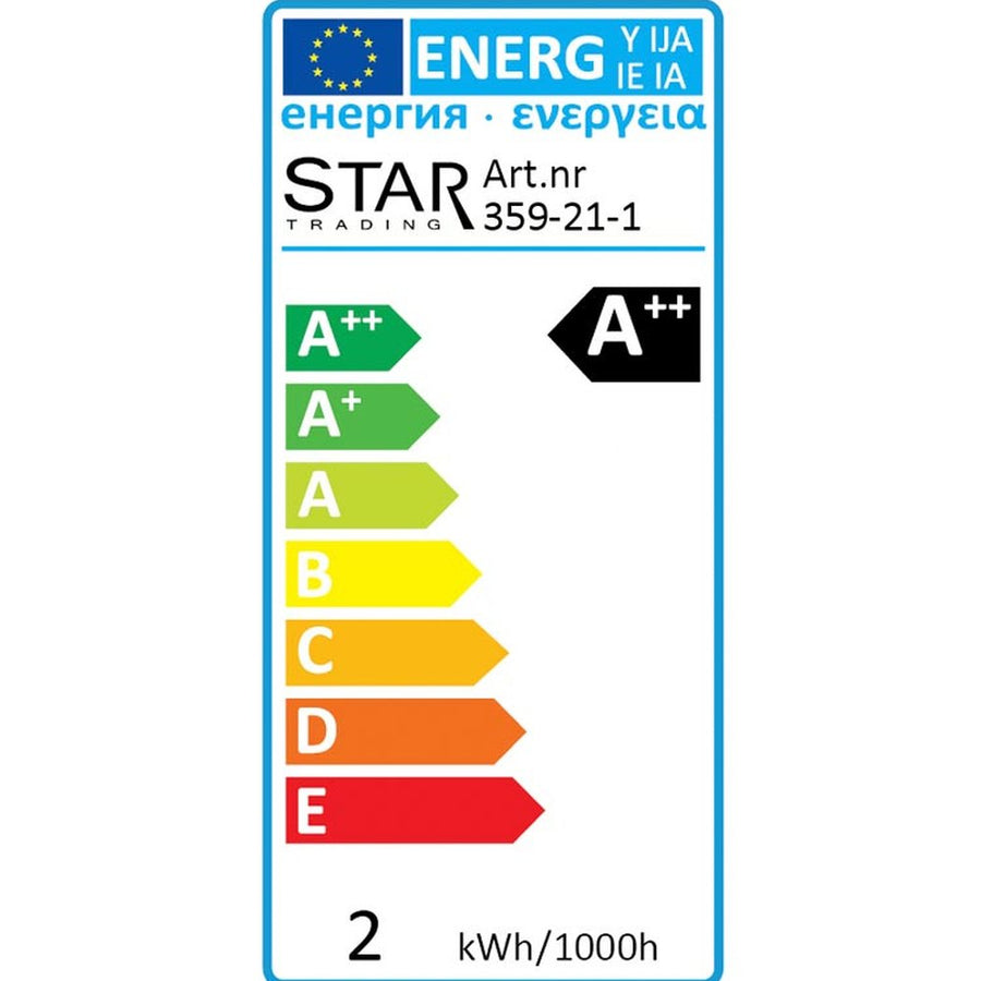 Kültéri LED izzó energiahatékonysági címke G45 E27 STAR Art nr 359-21-1