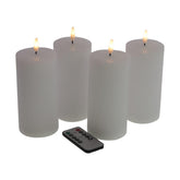 4 darab fehér színű LED gyertya távirányítóval.