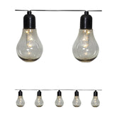 Kültéri, vintage stílusú dekorációs izzósor 10 db műanyag burkolatú LED izzóval.