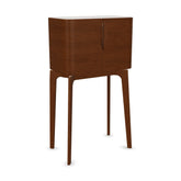 Kőrisfából készült, századközepi modern stílusú, design likőrszekrény