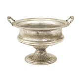 Patinás ezüst színű fémkaspó