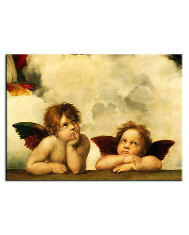 Vászonprint - Raffaello Sixtus Angels 90 cm