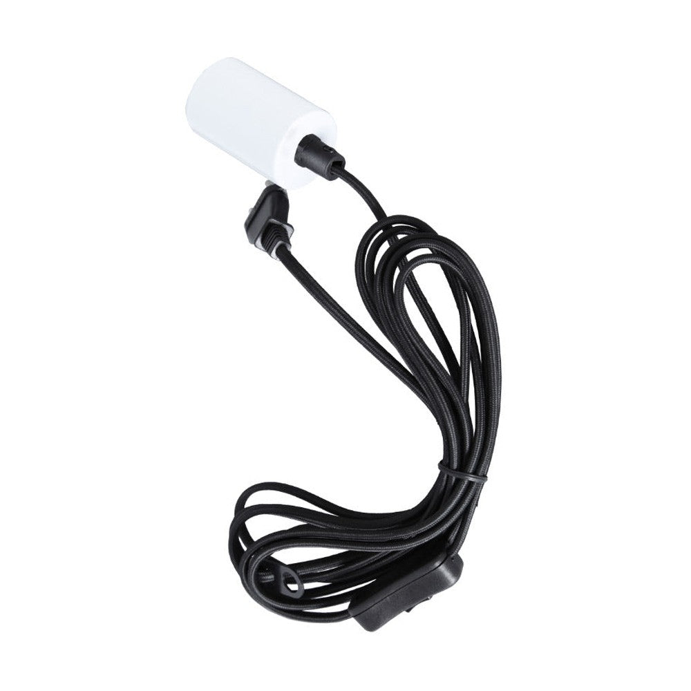 Fényes fehér, modern formavilágú függeszthető dekorfoglalat.