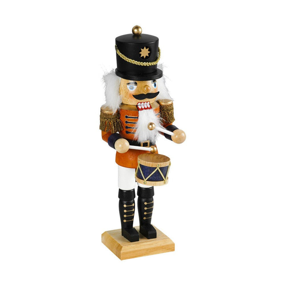 Klasszikus stílusú, fából készült, 45 cm magas, dobos diótörő.