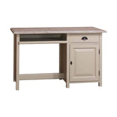 Fenyőfa íróasztal tölgyfa asztallappal.