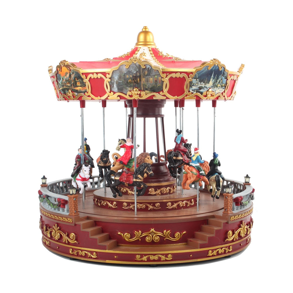 Exkluzív, prémium kategóriás nagy karácsonyi zenélő körhinta
