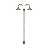 Loft stílusú, antikolt sárgaréz színű, rézből készült kandelláber.