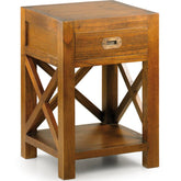 Loft stílusú, mindifából készült, kézműves éjjeliszekrény egy fiókkal, egy polccal.