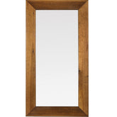 Loft stílusú, mindifából készült, natúr színű falitükör.