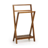 Loft stílusú, mindifából készült, natúr színű förölközőtartó állvány.