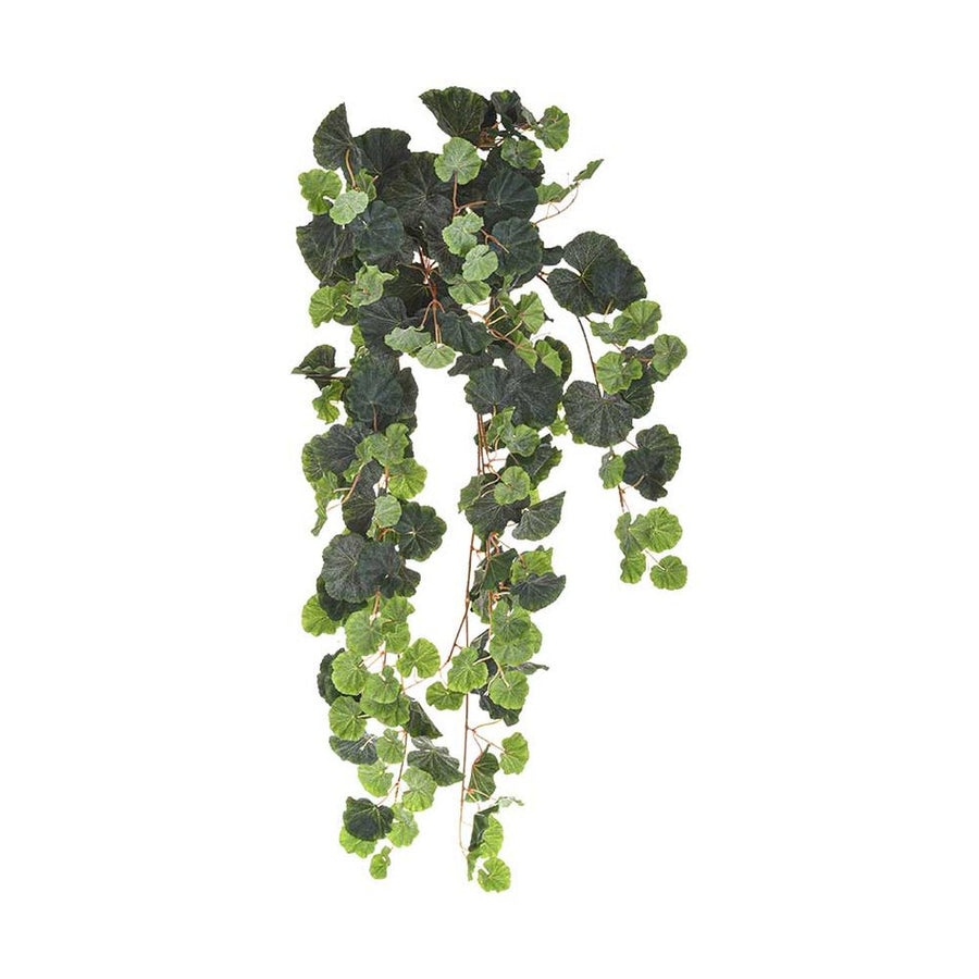 78 cm hosszú csüngő Geranium mű muskátli zöld levelekkel