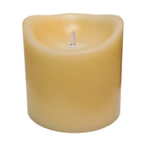 15 cm magas oszlopgyertya, távirányítható, pislákoló LED lánggal és valódi csontszínű viasztesttel.