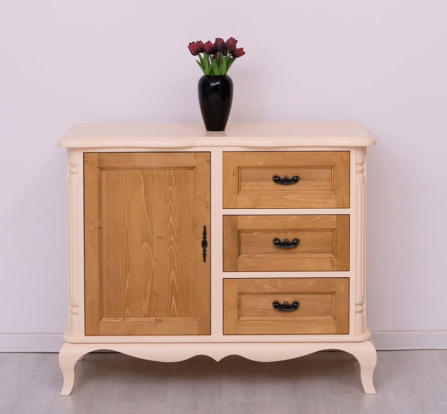 MAISON shabby chic fenyőfa komód 110 cm