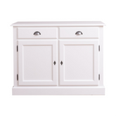 Country stílusú álló konyhaszekrény két fiókkal, és polcos tárolóval. Színe: fehér.