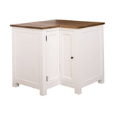 MAISON fenyőfa konyhaszekrény sarokelem tölgyfalappal 90 cm