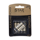 6 darabos AAA méretjelzésű tartós, alkáli ceruzaelem.