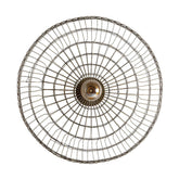 Ipari stílusú, fémdrótból készült, rézszínű falilámpa.