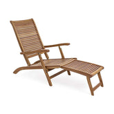 Akácfából készült, 163 cm hosszú, karfás kialakítású, kerti pihenőszék.