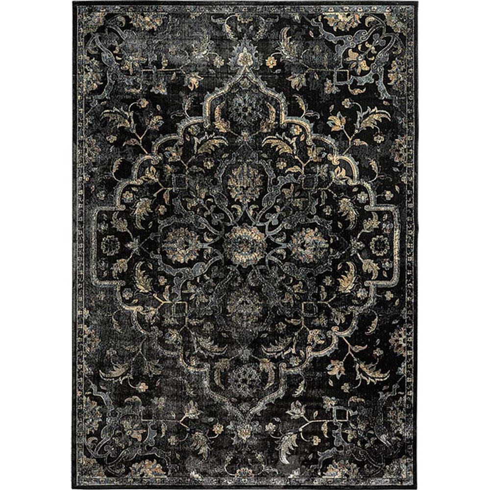 Klasszikus, keleti stílusú, 340 cm hosszú és 240 cm széles, viszkózból készült szőnyeg.