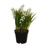 Élethű megjelenésű, mesterséges gyöngyvirág cserépben