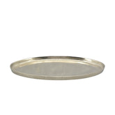 Prémium minőségű, 49 cm hosszú, ovális formájú, ezüst színű peremes fémtálca