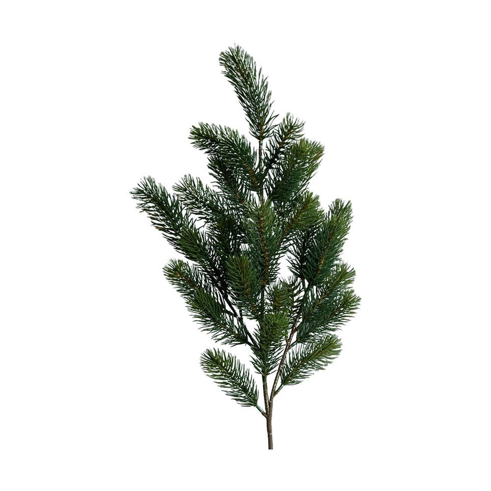 Zöld színű mesterséges jegenyefenyő ág.