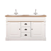 Fenyőfából készült mosdószekrény 3 darab fiókkal és 2 darab polccal