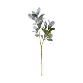 Mesterséges, élethű megjelenésű, 74 cm hosszú, havas, jeges karácsonyi mű zsálya ág