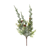 Jeges felületű borókafenyő ág műnövény.