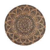 Ethnic stílusú, jutából készült kör szőnyeg