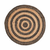 Ethnic stílusú, jutából készült kör szőnyeg