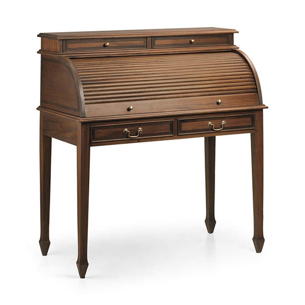 Mahagónifából készült klasszikus koloniál stílusú kézműves szekreter