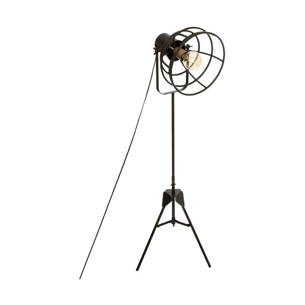 Loft stílusú, 124 cm magas, fémből készült, 3 lábú tripod állólámpa