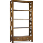 Loft stílusú, mindifából készült kézműves, fiókos könyvespolc.