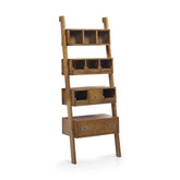 Loft stílusú, mindifából készült, kézműves polcos fiókos állvány.