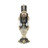 LED-es karácsonyi diótörő katona 58 cm fekete-krém "Nutcracker"