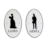 Vintage stílusú, fém mosdójelző tábla