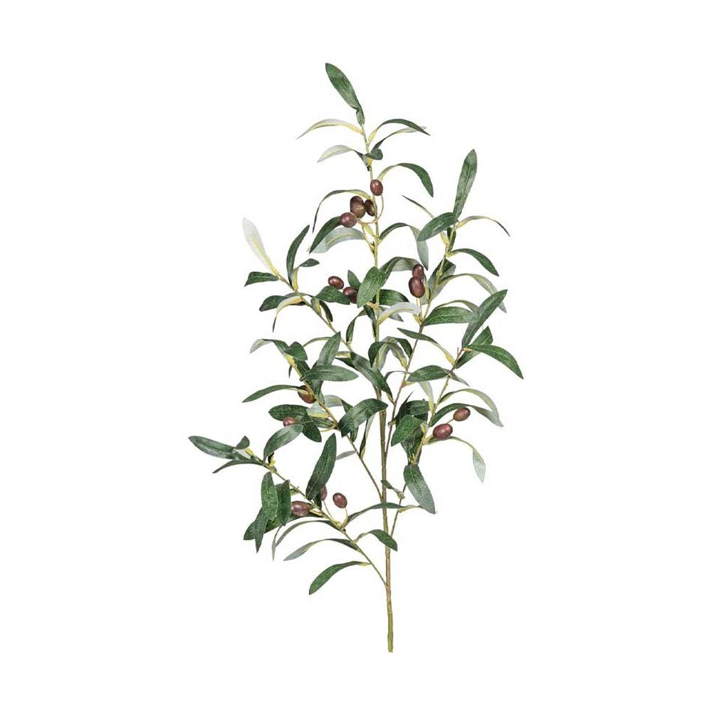 Olíva ág műnövény, 16 darab olajbogyóval.