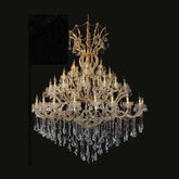 Prémium minőségű, klasszikus stílusú, nagy méretű, üveg kristály csillár