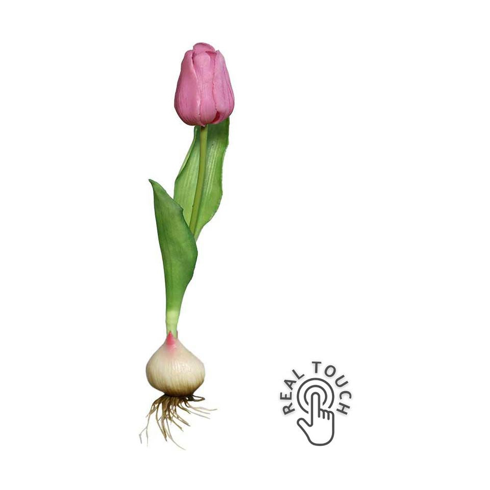 Rózsaszín színű hagymás mű tulipán