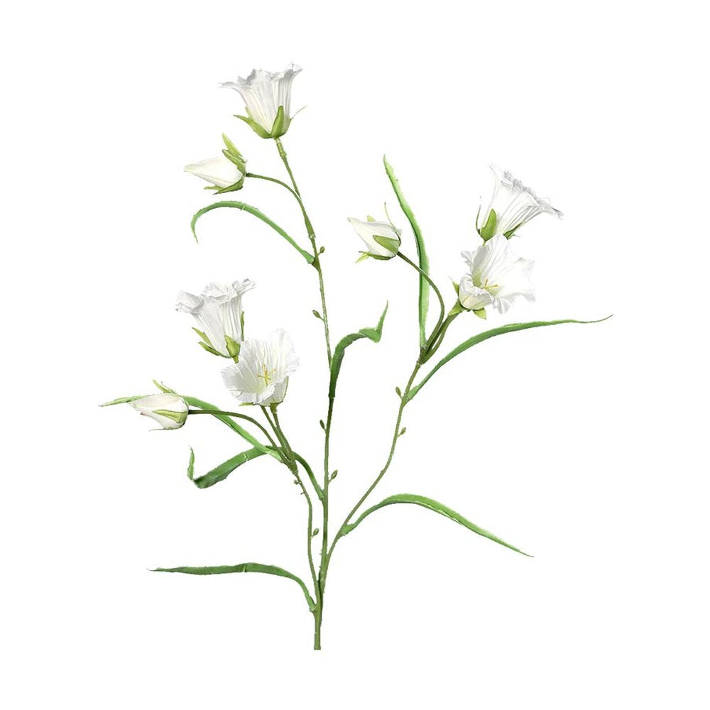 Prémium minőségű, 66 cm magas, élethű, fehér színű, mesterséges mű harangvirág