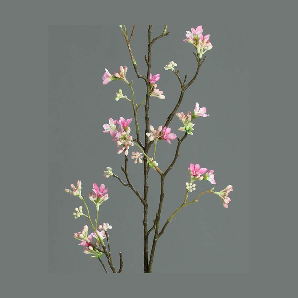 100 cm magas, élethű, apró rózsaszín színű virágú mű hétfiúvirágcserje 100 cm magas, élethű, apró rózsaszín színű virágú mű hétfiúvirágcserje