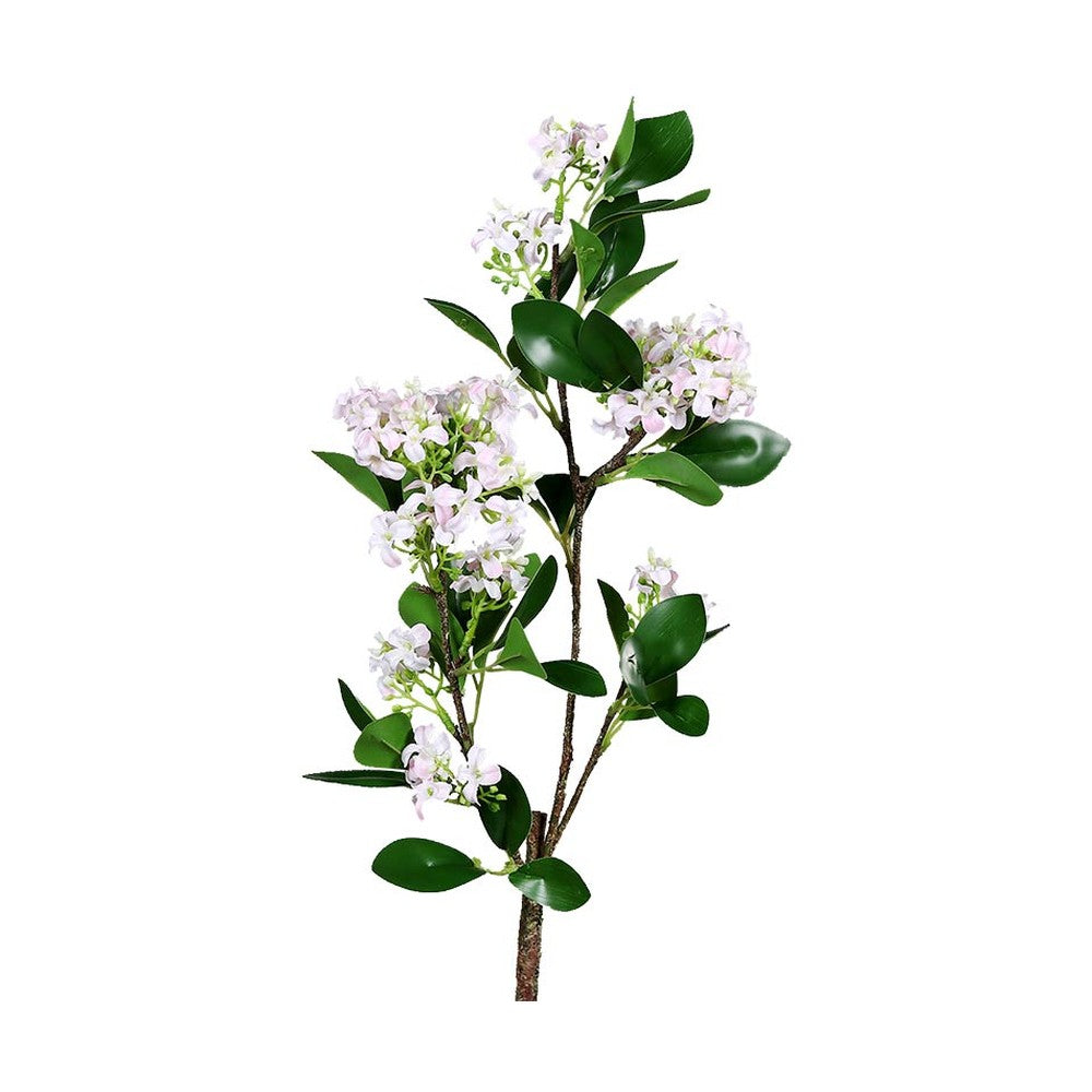 64 cm magas, élethű, halvány rózsaszín színű, virágzó mű cserje ág