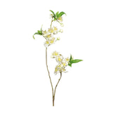 85 cm magas, élethű, krém színű virágzó mű cseresznyefa ág